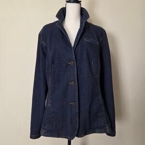 Vintage 90's Y2K Lane Bryant Venezia 22/24 Denim Jacket Long Sleeve Buttons Blue